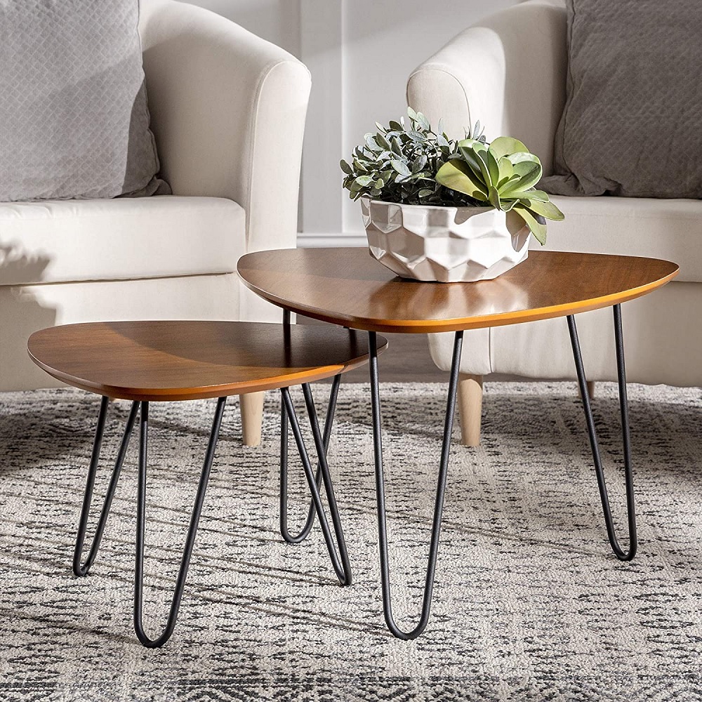 Walker Edison Furniture Company Modern Round Coffee Table